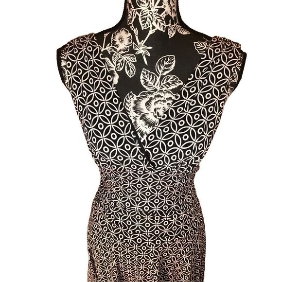 Vintage Byerwear Too Geometric Dress Low Cut Back Formal Wedding Occupational - Picture 6 of 11